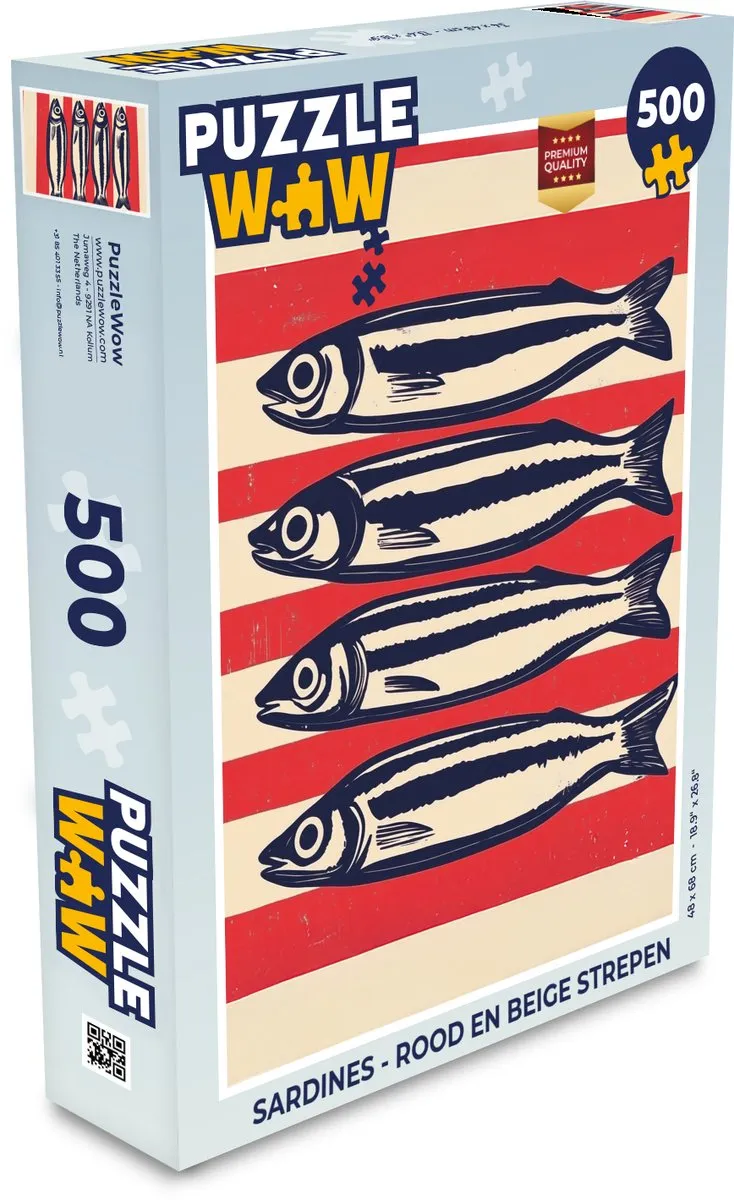 PuzzleWow Sardines Legpuzzel 500 Stuks