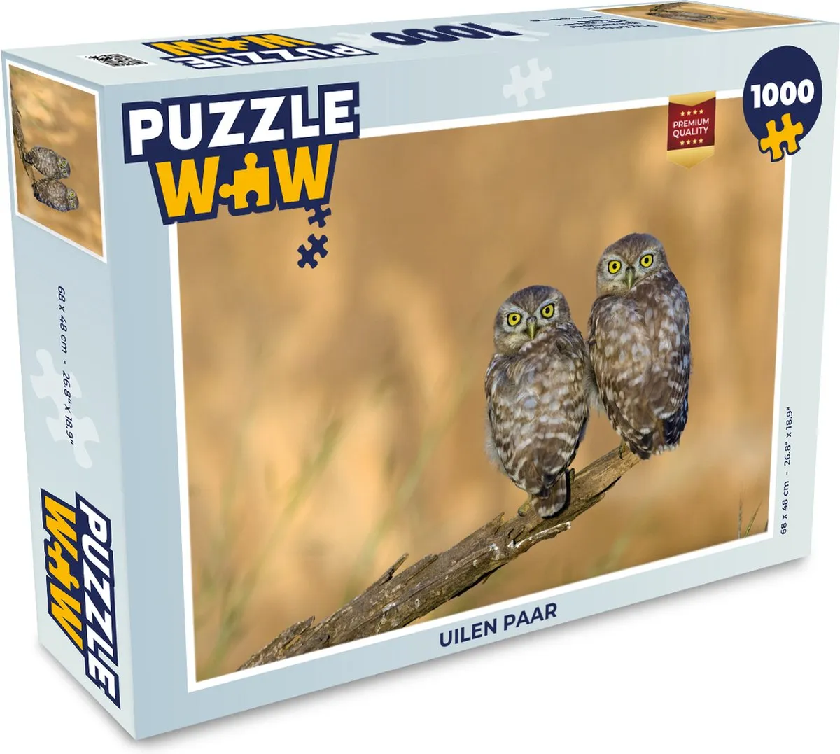 PuzzleWow Uilen Paar Legpuzzel 1000 Stuks