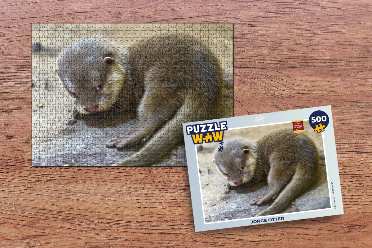 PuzzleWow Jonge Otter Legpuzzel 500 Stuks - Multicolor