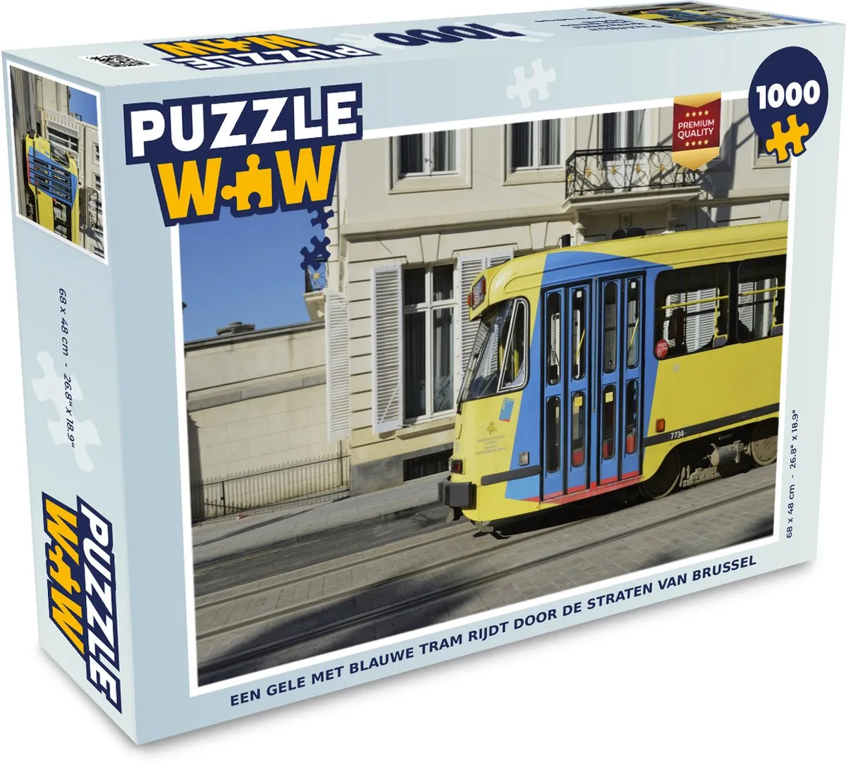 PuzzleWow Legpuzzel Brussel Tram 1000 Stuks