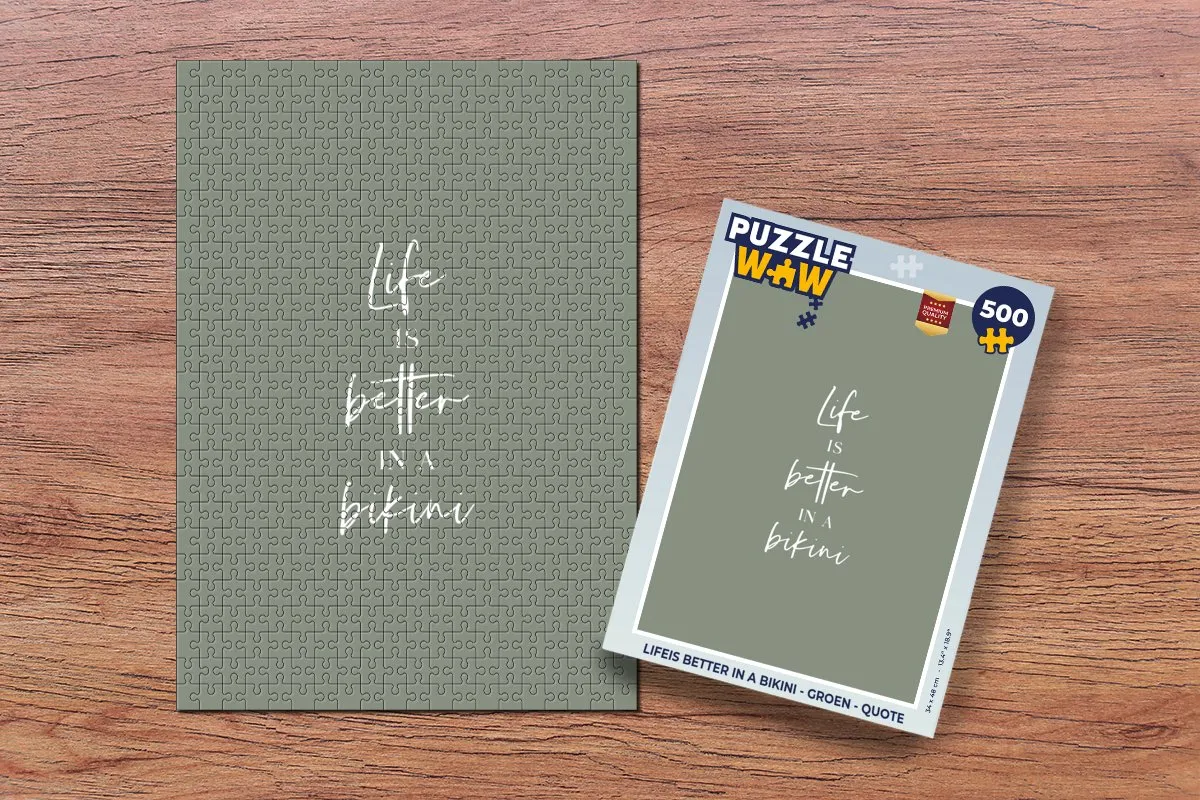 PuzzleWow Life is better in a bikini Legpuzzel 500 Stuks - Multicolor