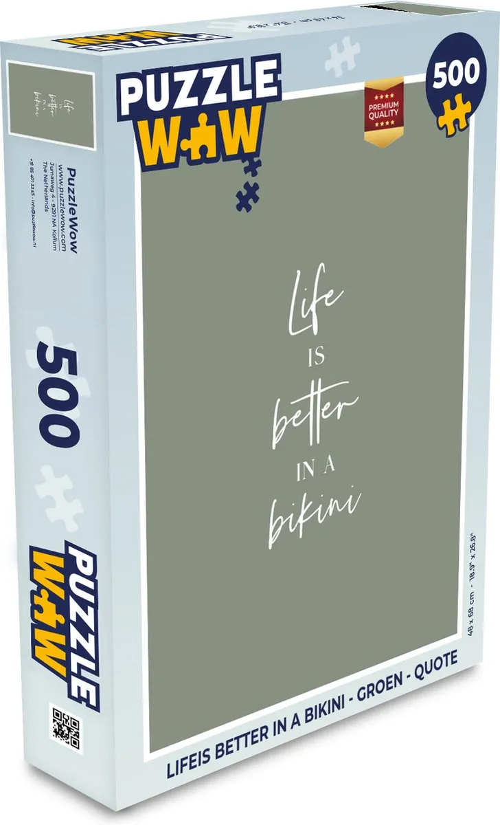 PuzzleWow Life is better in a bikini Legpuzzel 500 Stuks
