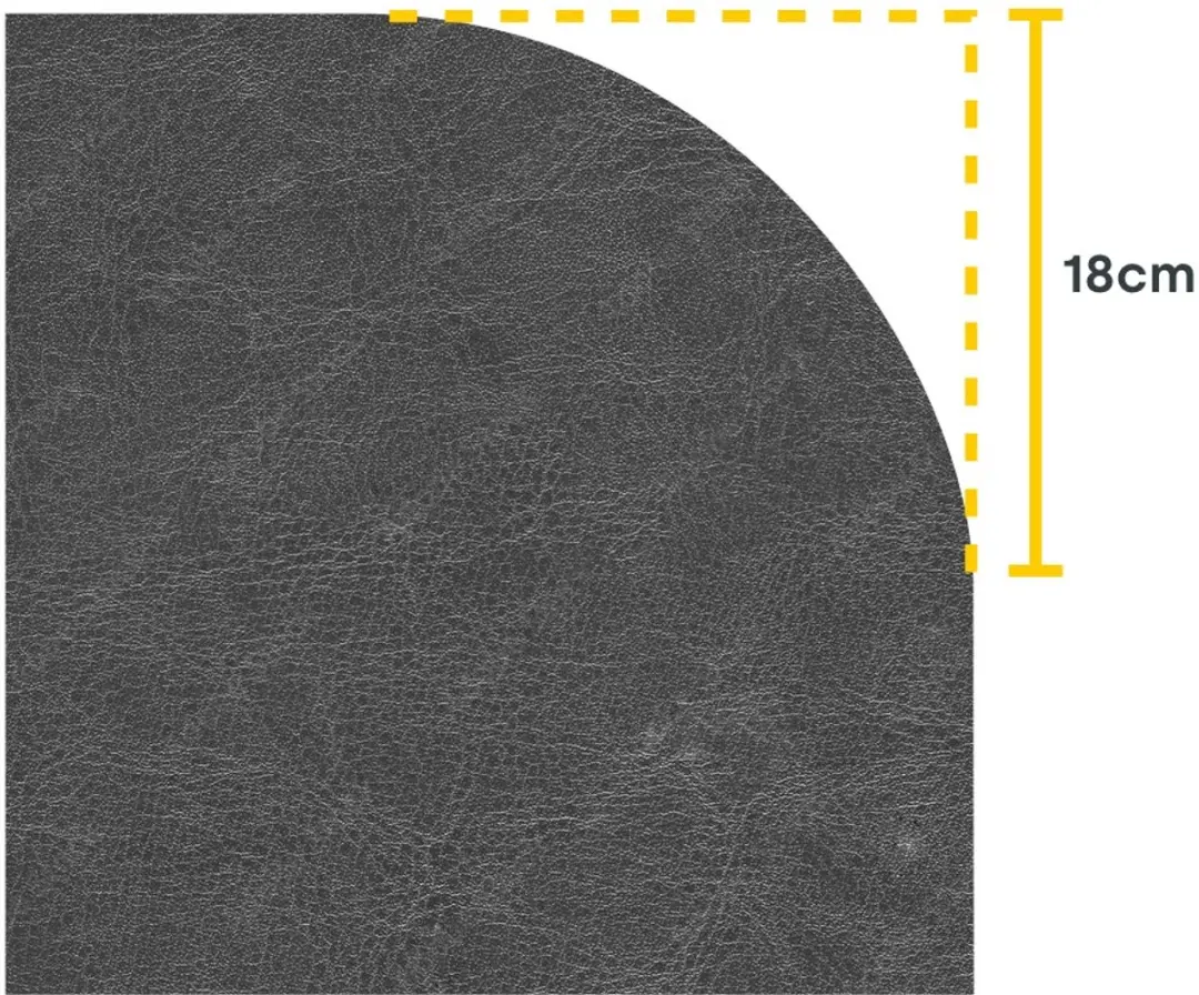 W'eau Spacover 230x230cm Radius 18cm - Donkergrijs - afbeelding 2 van 6