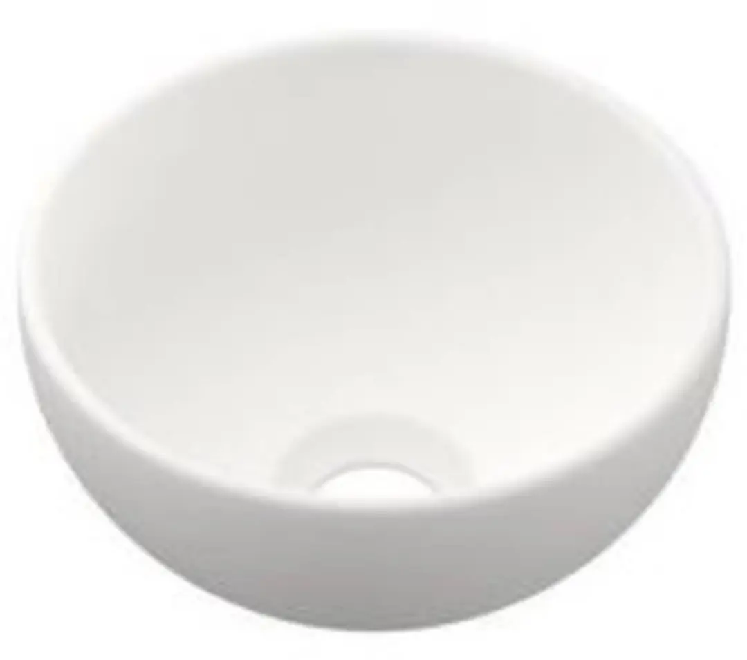 Saqu Leda ronde waskom compact Ø24x12cm keramiek mat wit