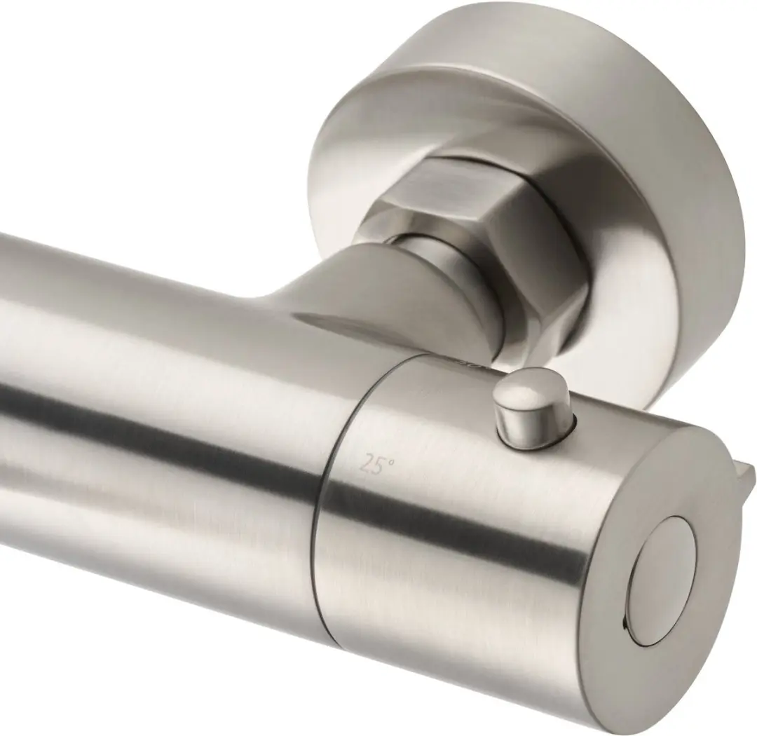 Saqu Eurotrend Thermostatische Badkraan - Geborsteld Nikkel - afbeelding 2 van 6