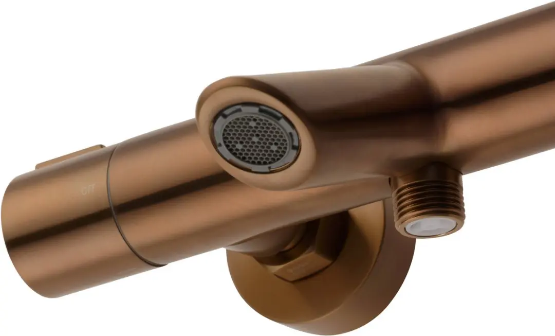 Saqu Eurotrend Thermostatische Badkraan Geborsteld Koper - afbeelding 4 van 6