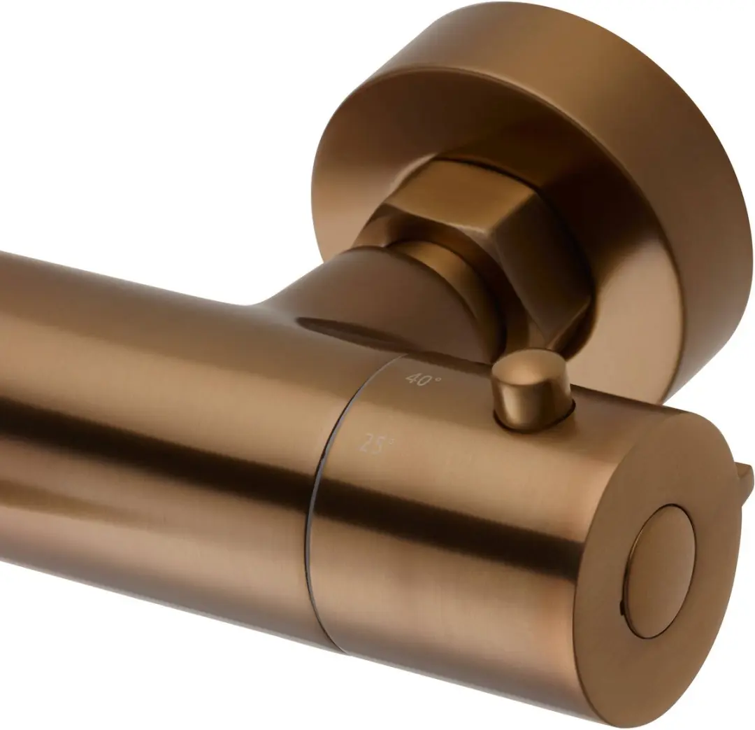 Saqu Eurotrend Thermostatische Badkraan Geborsteld Koper - afbeelding 3 van 6