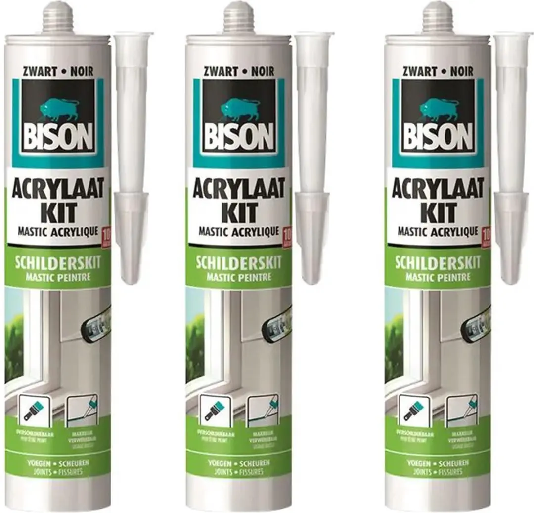Acrylaatkit-zwart-3 stuks