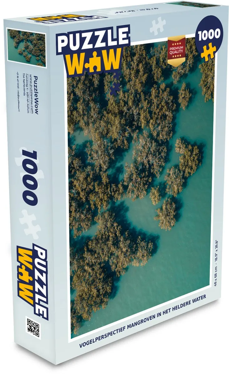 PuzzleWow Legpuzzel 1000 Stuks Australië Mangroven - Multicolor