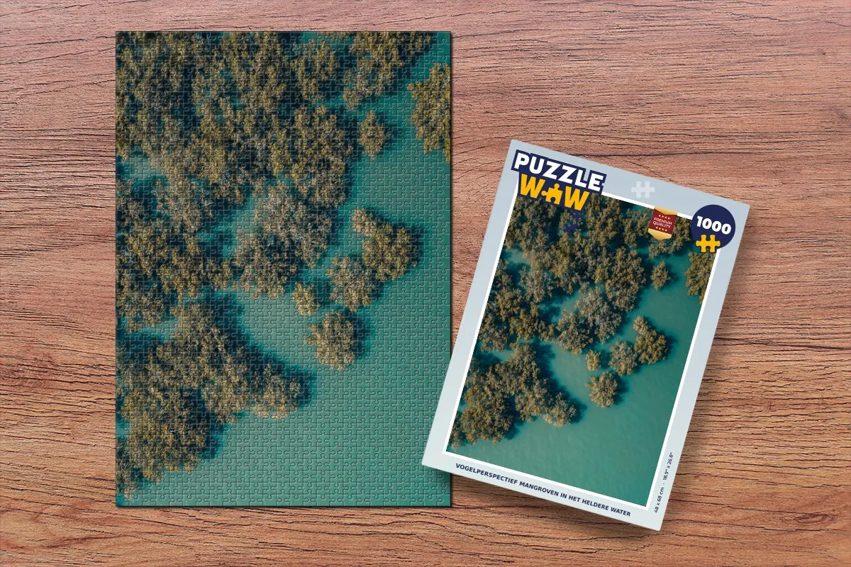 PuzzleWow Legpuzzel 1000 Stuks Australië Mangroven - Multicolor