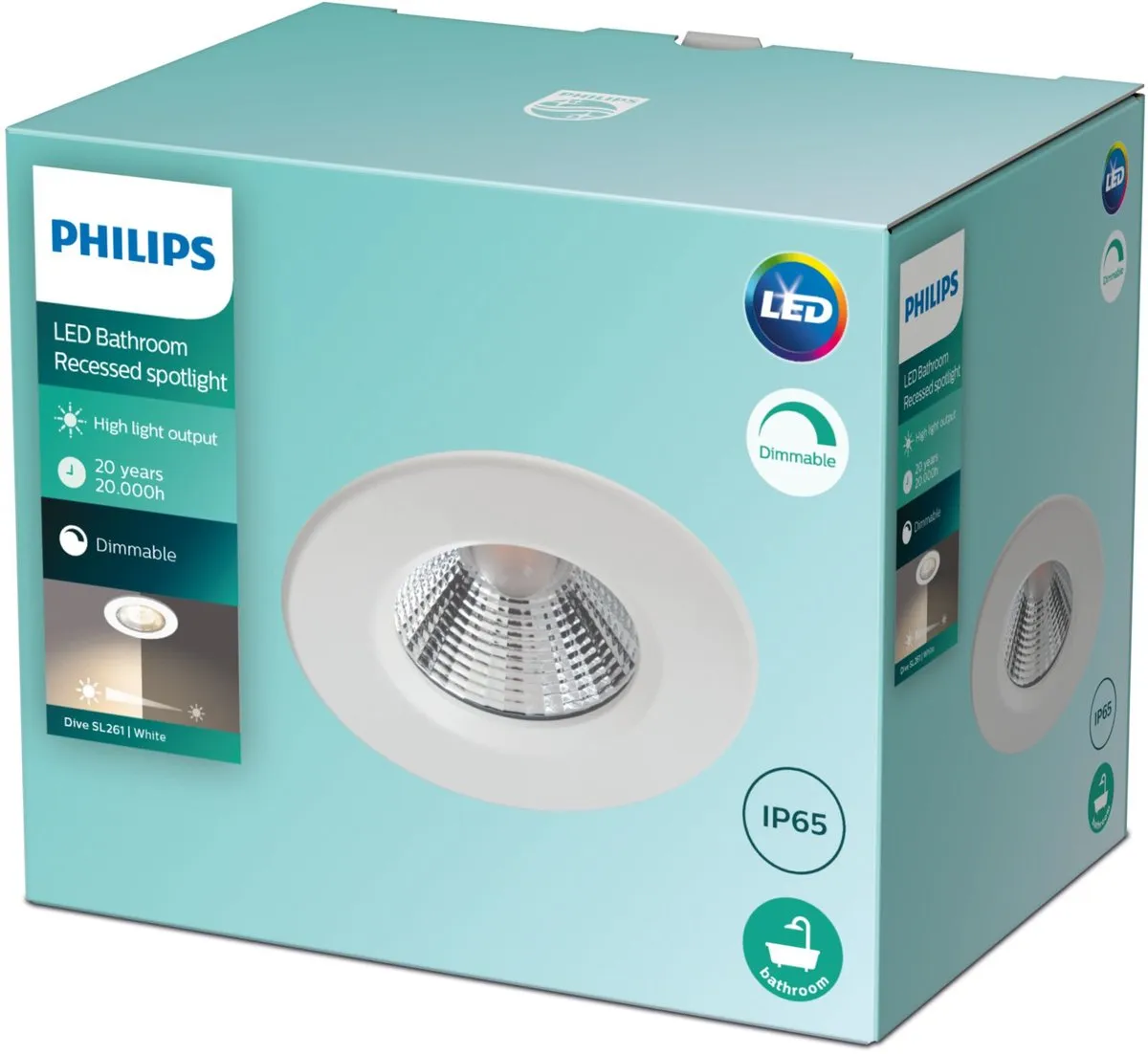 Philips Dive Inbouwspot 3-lichts - 8,5 cm - Wit