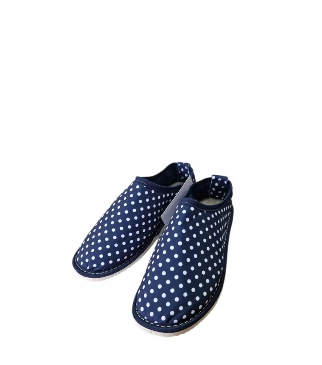Dames pantoffels Maximus marineblauw met witte stippen, maat 36-37
