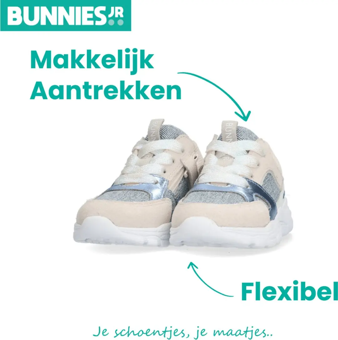 BunniesJR Sia Spring Lage Sneakers - Maat 23 - Blauw - afbeelding 3 van 6