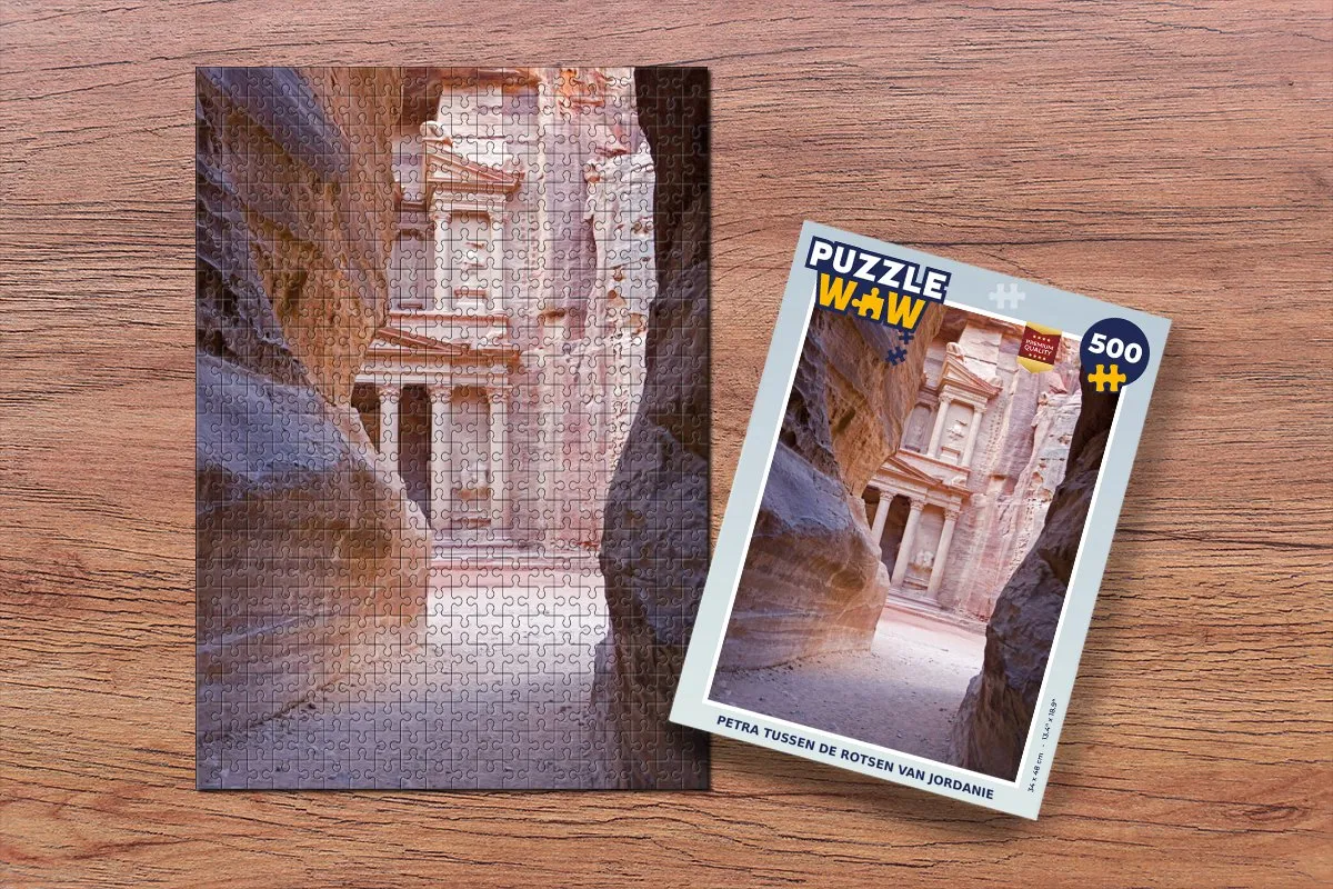 PuzzleWow Petra Tussen De Rotsen Jordanië Legpuzzel 500 Stuks