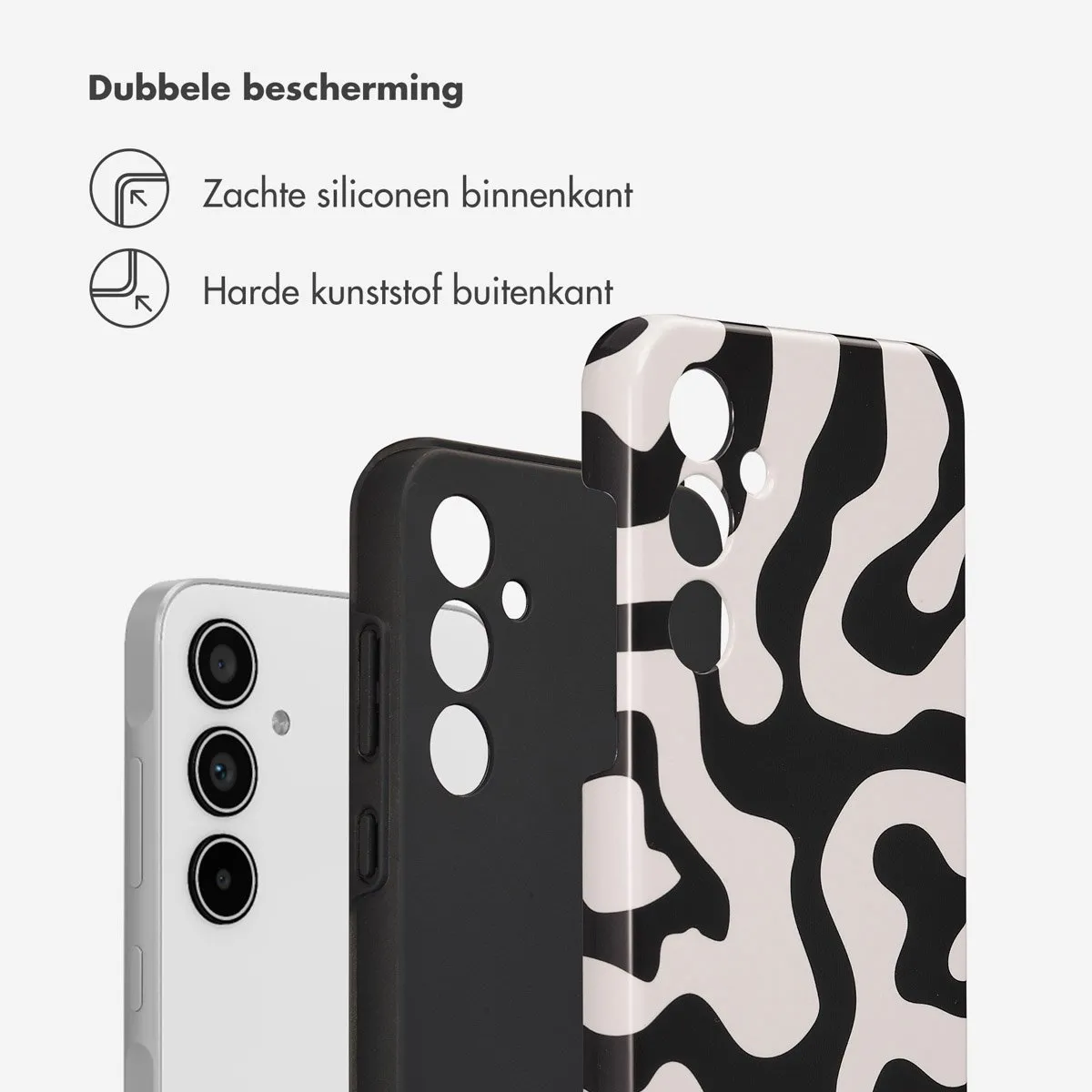 Selencia Hoesje Samsung Galaxy A35 - Art Wave Black