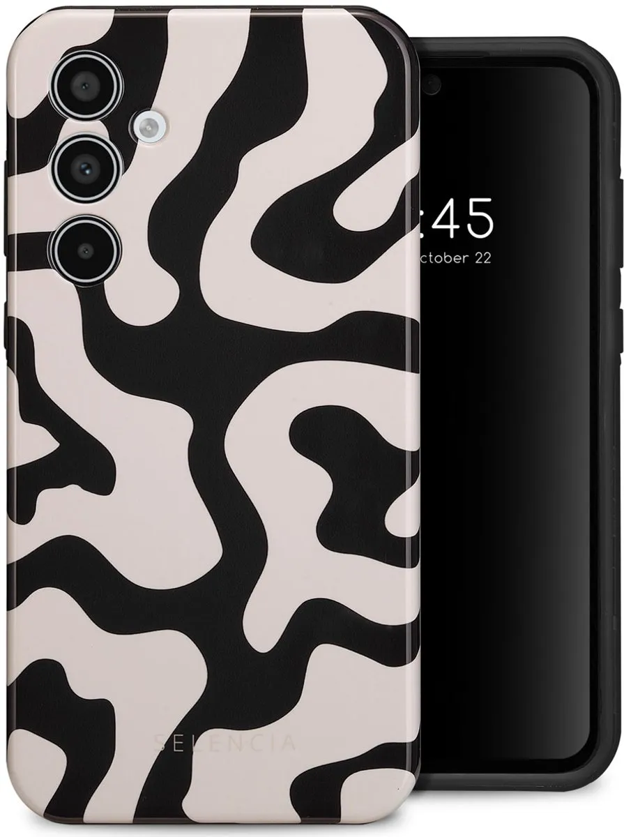 Selencia Hoesje Samsung Galaxy A35 - Art Wave Black