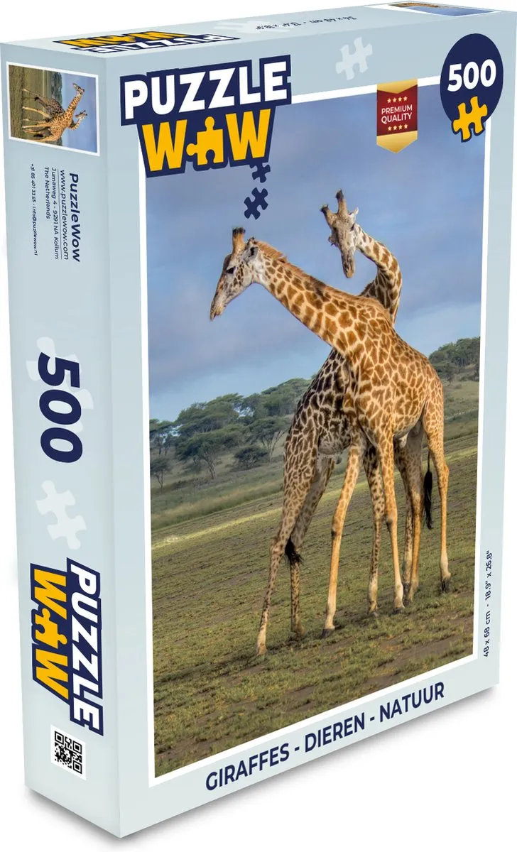 PuzzleWow Giraffes Legpuzzel 500 Stuks