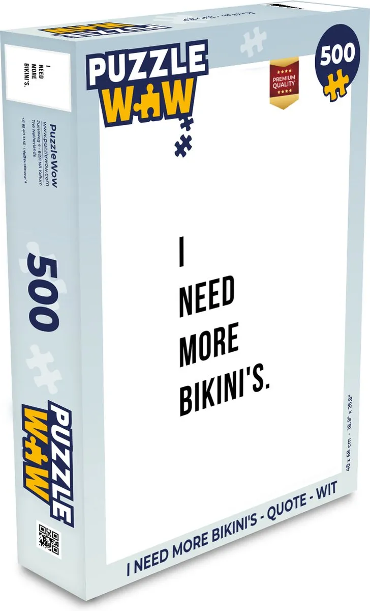 PuzzleWow Quote Legpuzzel 500 Stuks
