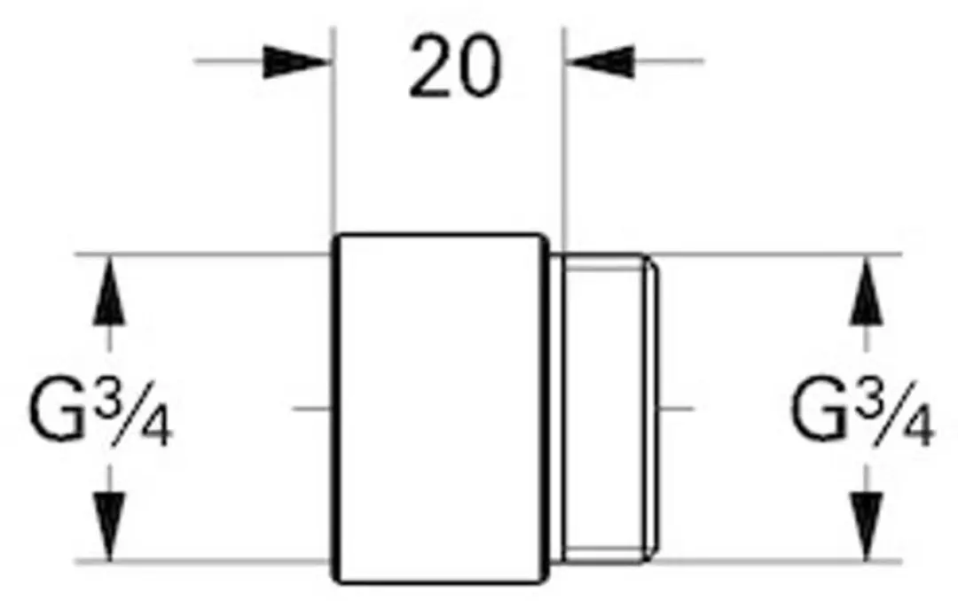 GROHE 07156000 Bovenstuk - Chroom - afbeelding 3 van 6