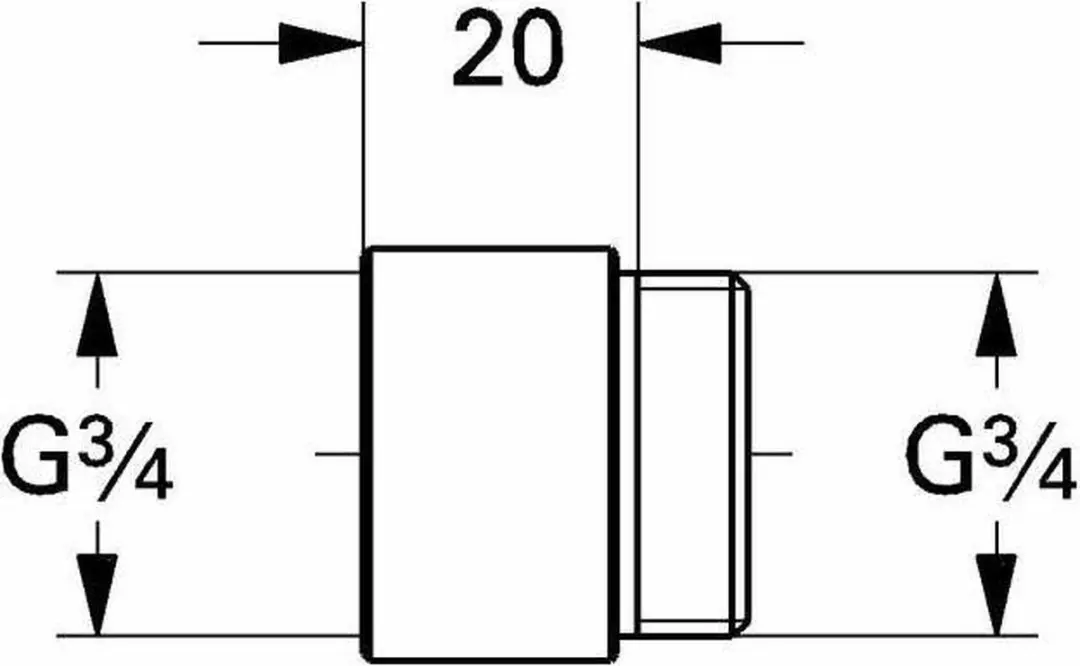 GROHE 07156000 Bovenstuk - Chroom - afbeelding 5 van 6