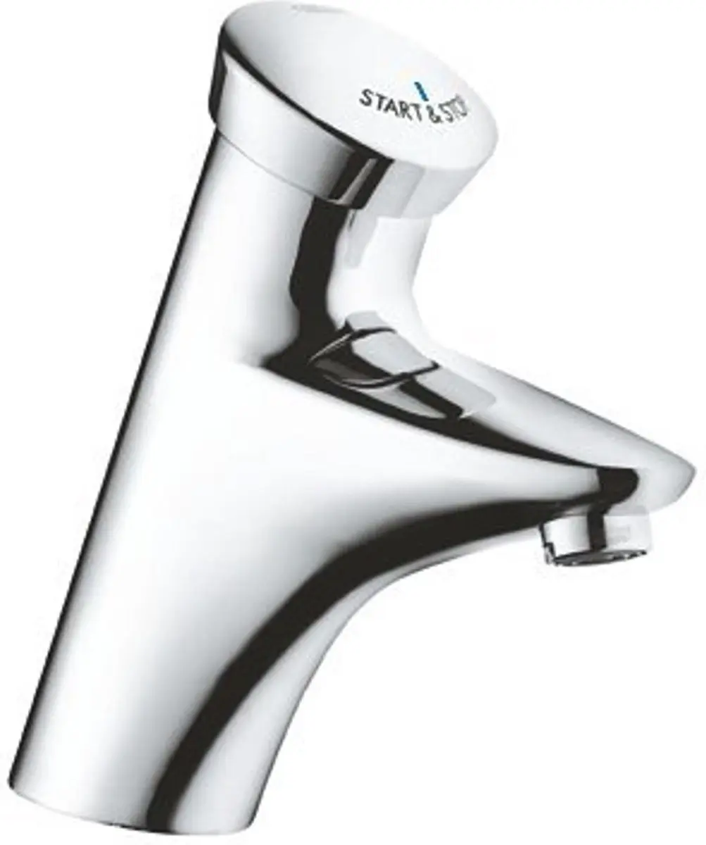 Grohe Eurodisc SE zelfsluitende wastafelkraan 1/2 zonder menging blauwe markerin