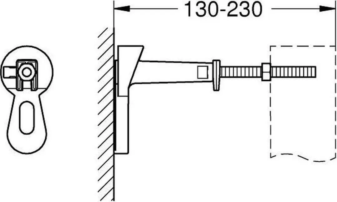 GROHE Rapid SL Wandbevestiging 2 Stuks - Chroom - afbeelding 5 van 6