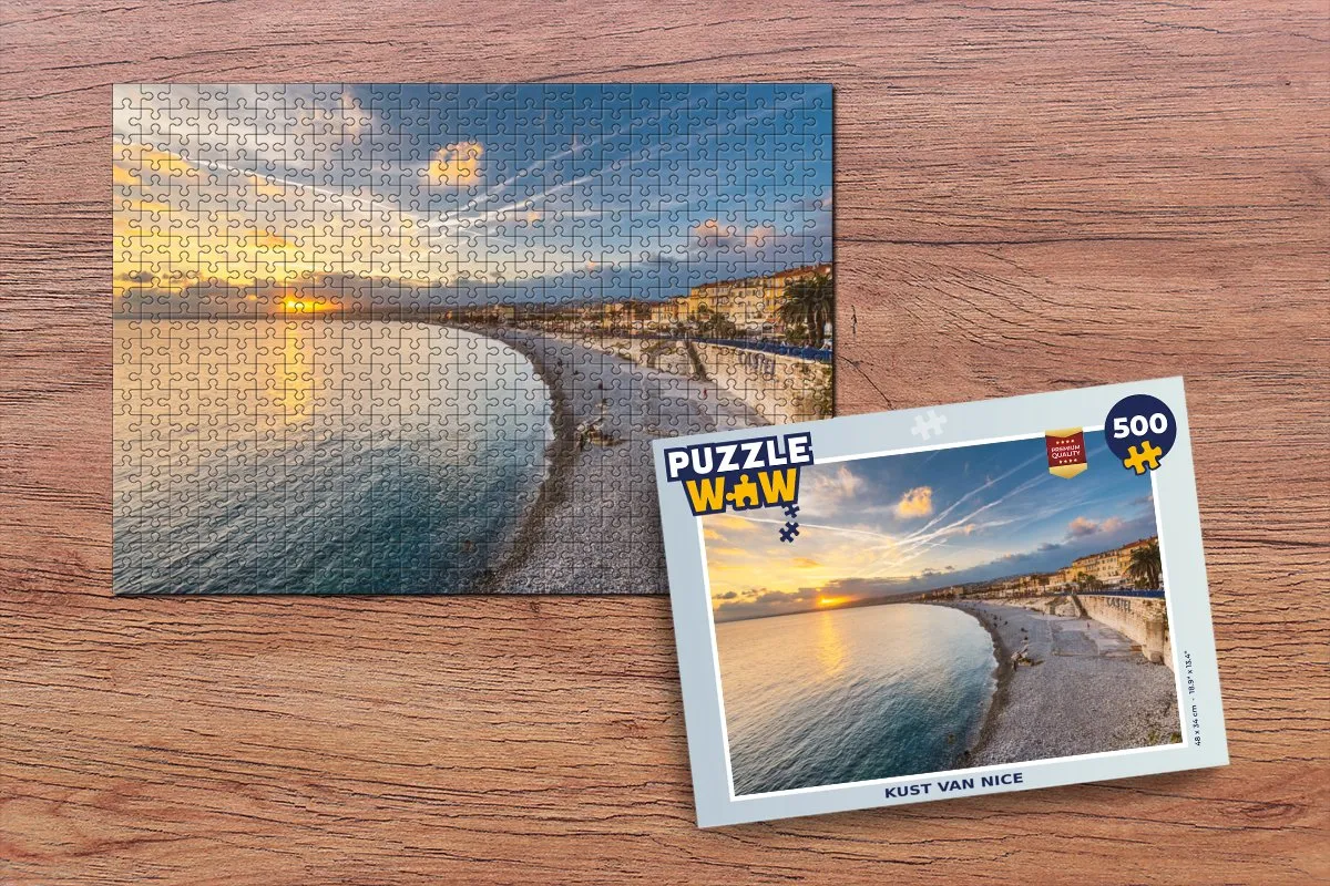 PuzzleWow Frankrijk Legpuzzel 500 Stuks - Multicolor
