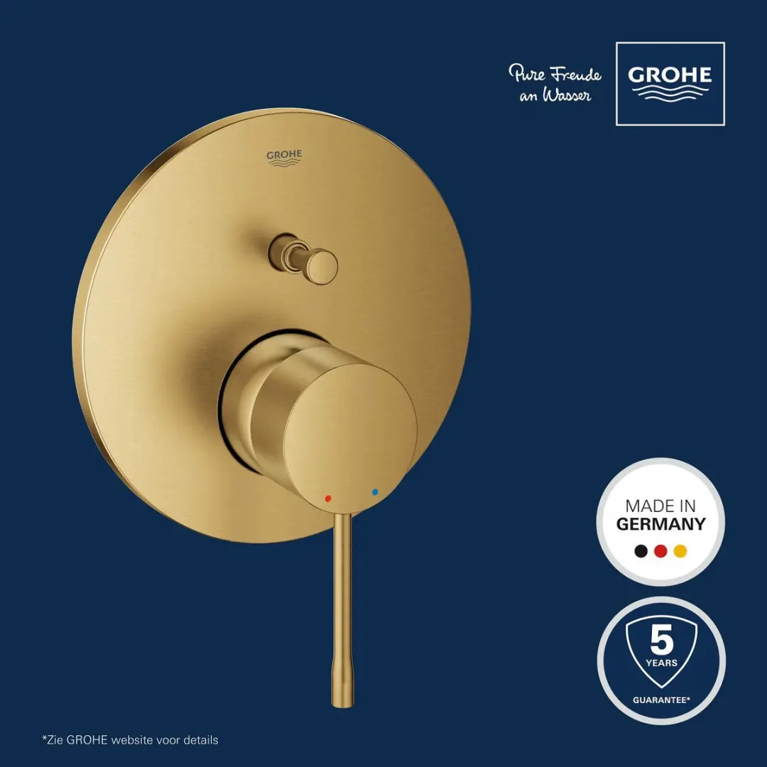 Grohe Essence ESSENCE FMS f Rapido SB 24058GN1 Douchekraan - Mat Goud - afbeelding 5 van 6