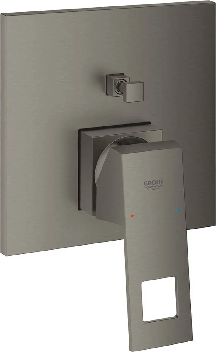 Grohe Eurocube afbouwdeel v. inbouw badkraan m. omstel brushed hard graphite