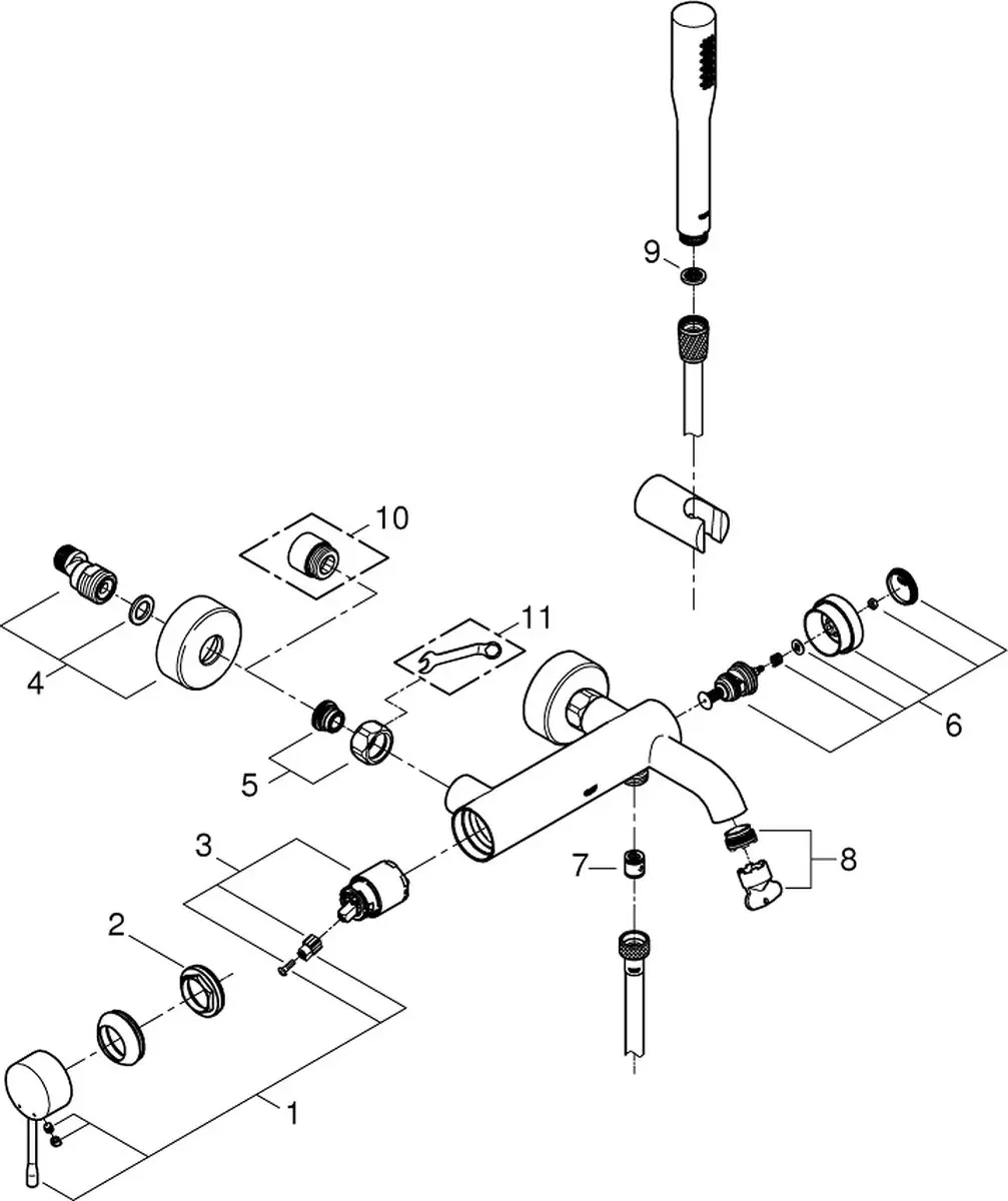 GROHE Essence 25249001 Badkraan - Chroom - afbeelding 3 van 3
