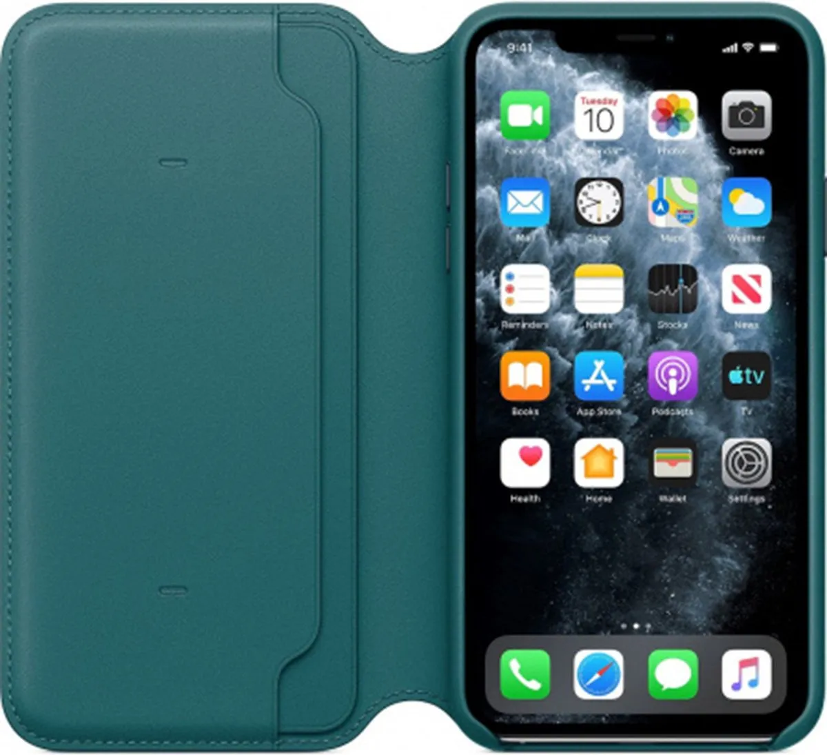 Apple iPhone 11 Pro Max Folio Hoesje - Peacock