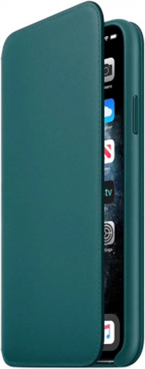 Apple iPhone 11 Pro Max Folio Hoesje - Peacock