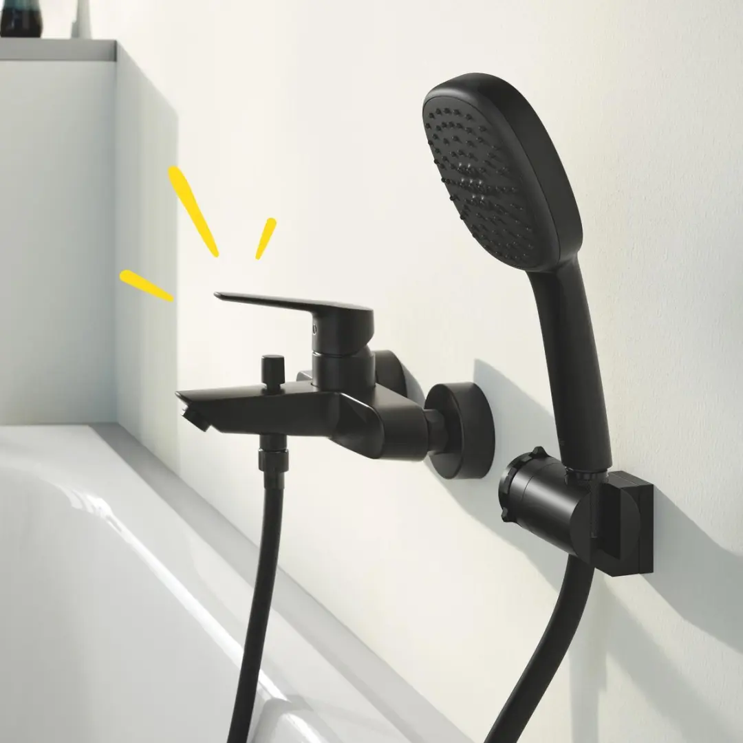 GROHE Start QuickFix Wannenarmatuur 322782432 - Mat Zwart - afbeelding 5 van 6