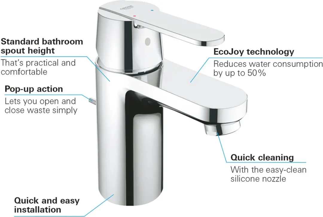 Grohe Get Wastafelmengkraan 32883000 - Chroom - afbeelding 5 van 6