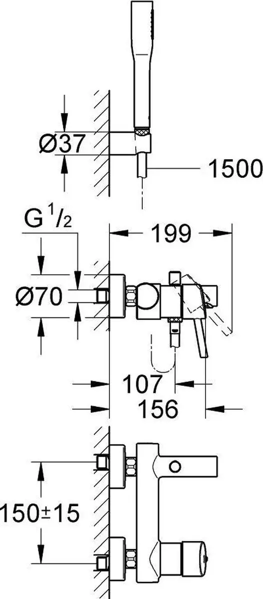 Grohe Concetto Badkraan 32212001
