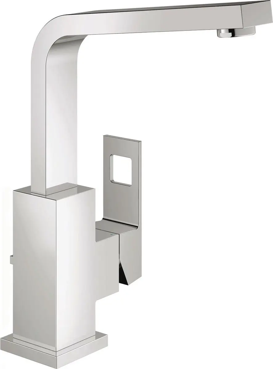 GROHE Eurocube Wastafelkraan - Hoge uitloop - Met trekwaste - Chroom - Waterbesparend