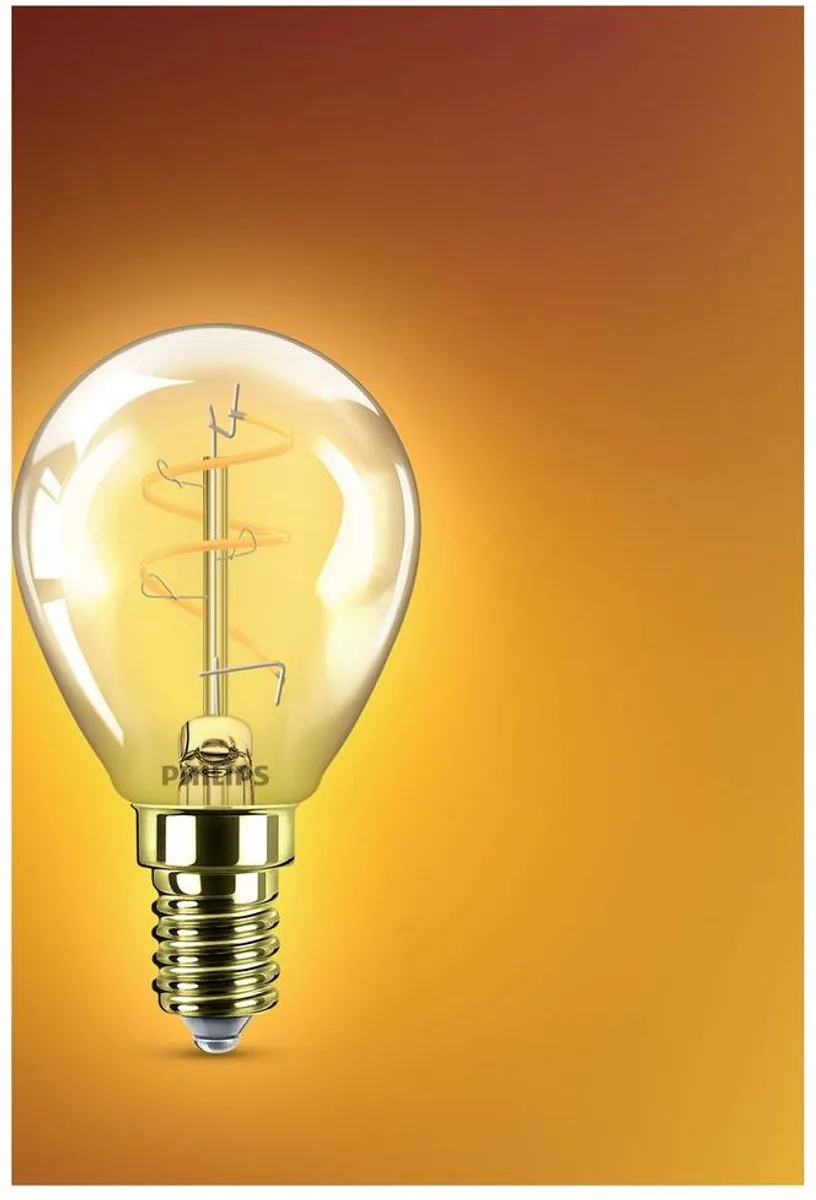 Philips Vintage LED Dimbare Lamp 15W - Extra Warmwit 1800K - E14 - Amber