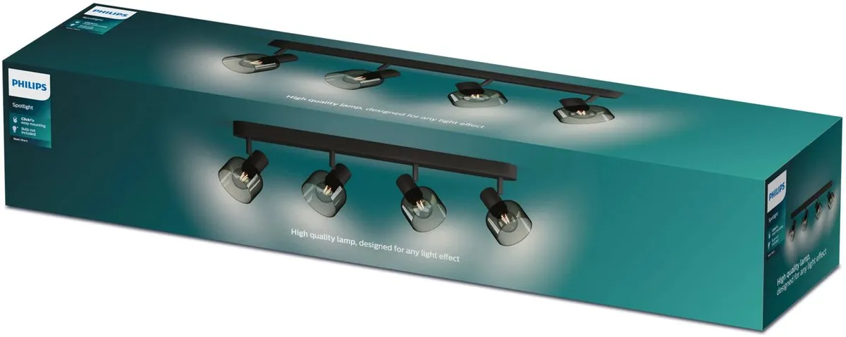 Philips Sleet Spot Plafondspot 2x25W - Zwart