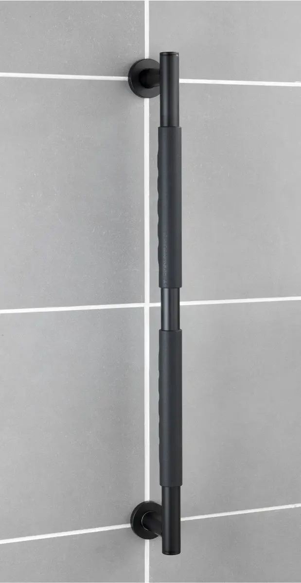 Wenko Secura Wandgreep 65cm - Zwart RVS - afbeelding 5 van 6