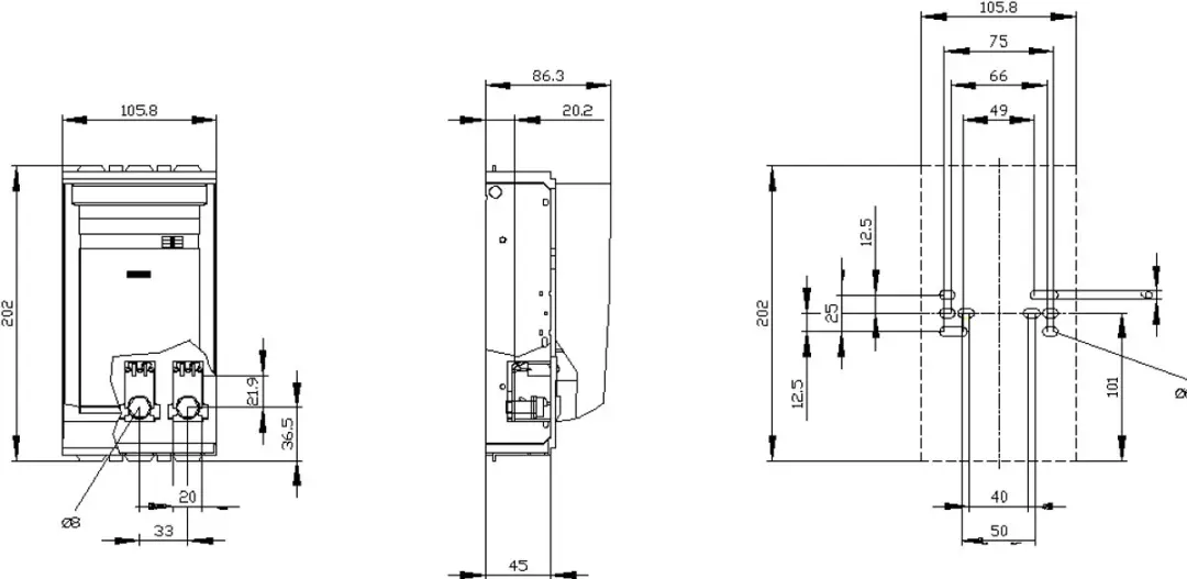 Siemens 3NP11331CA10 Lastscheidingsschakelaar 3-polig 160A - afbeelding 5 van 6