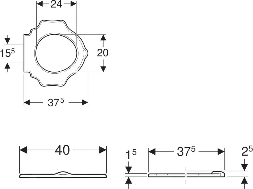 Geberit Bambini WC Bril Wit - afbeelding 2 van 3