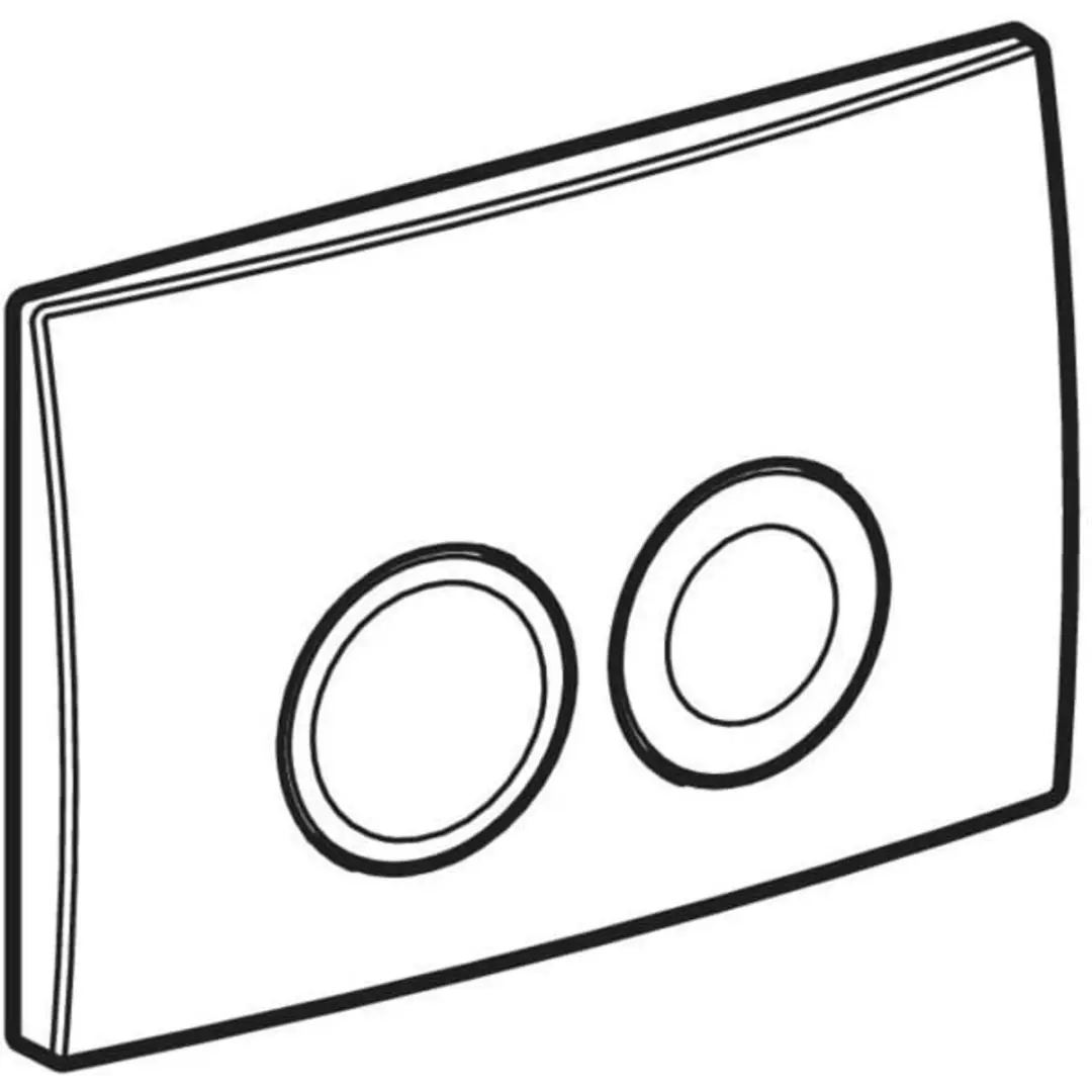Geberit Delta25 Bedieningsplaat - Dualflush - Mat Chroom - afbeelding 4 van 4