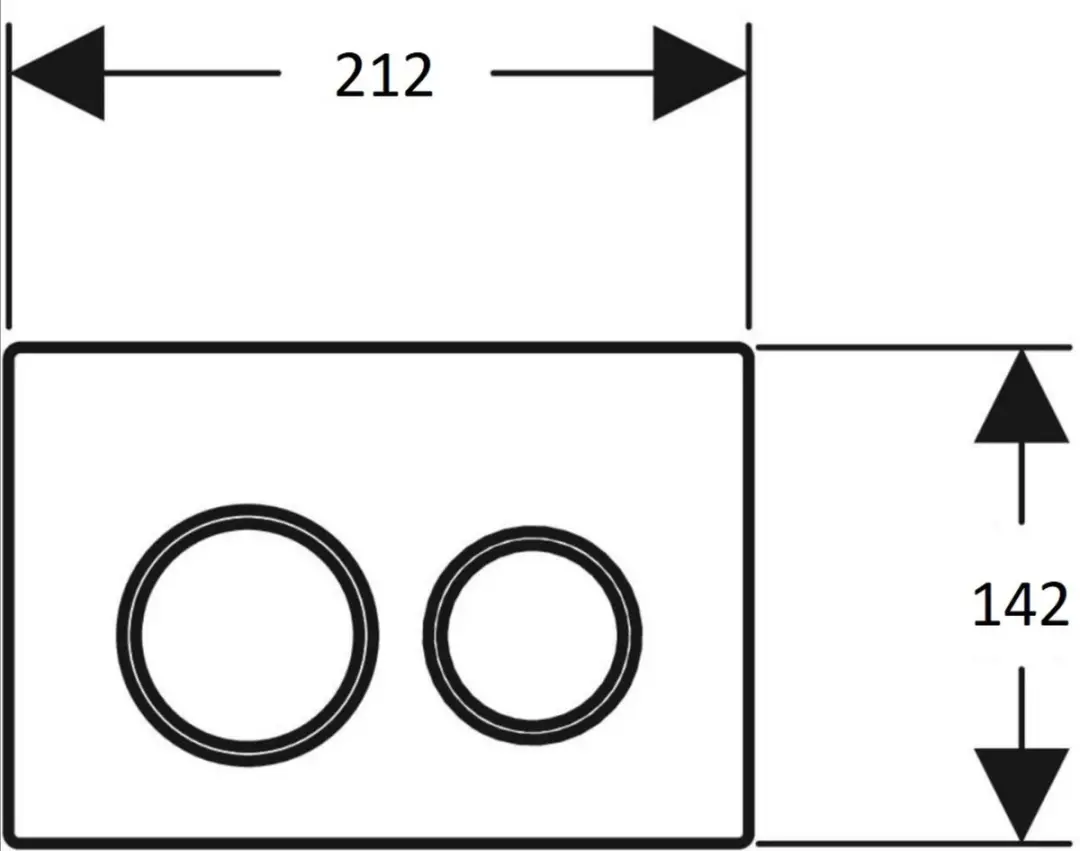 Geberit Omega 20 Bedieningspaneel Mat Wit - afbeelding 2 van 6