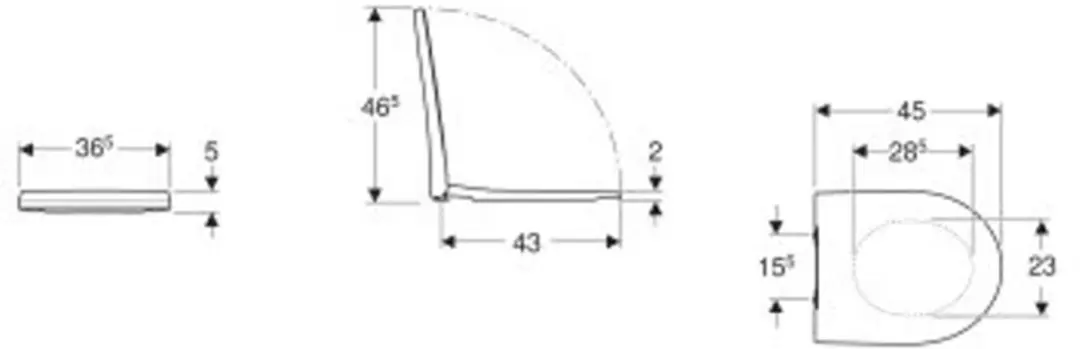 Geberit iCon Closetzitting Topfix Softclose Quick Release Glans Wit - afbeelding 2 van 6