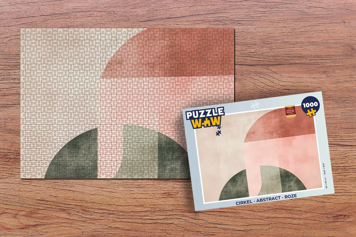 PuzzleWow Abstract Legpuzzel 1000 Stuks - Roze