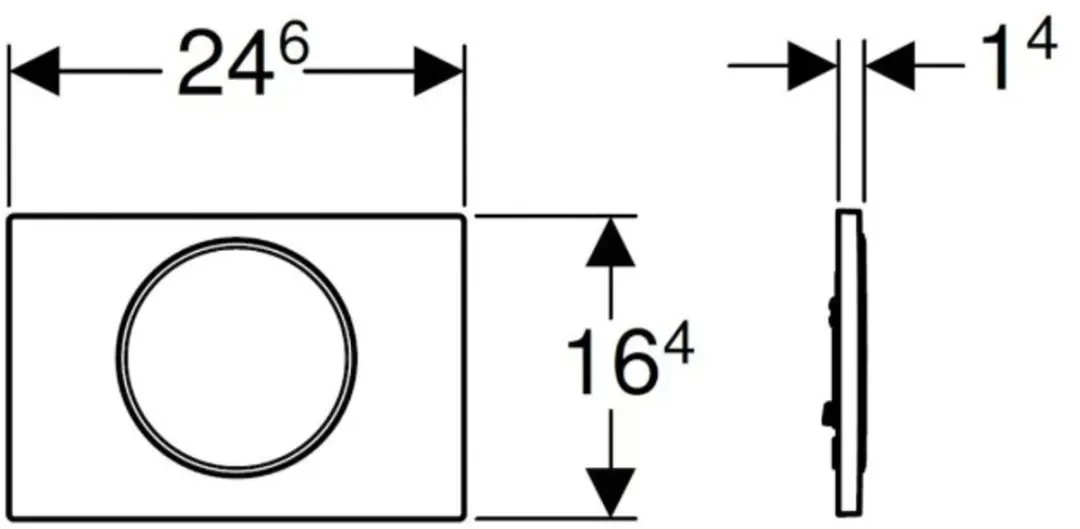 Geberit Sigma 10 Bedieningspaneel Chroom - afbeelding 2 van 3