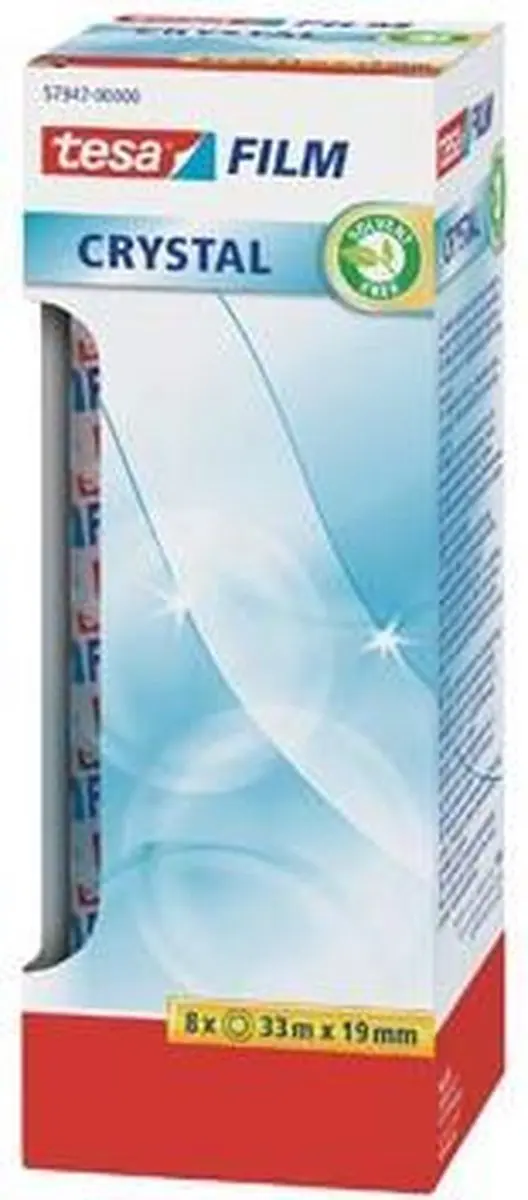 Tesa Crystal Plakband 33m x 19mm - 8 Rollen - afbeelding 4 van 4