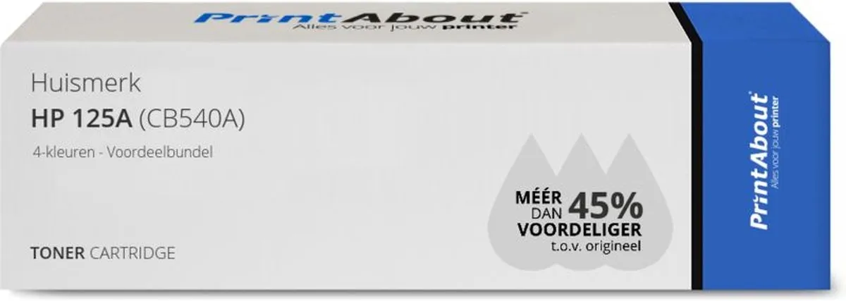 PrintAbout CB540A-PA2 Tonercartridge 4-kleuren