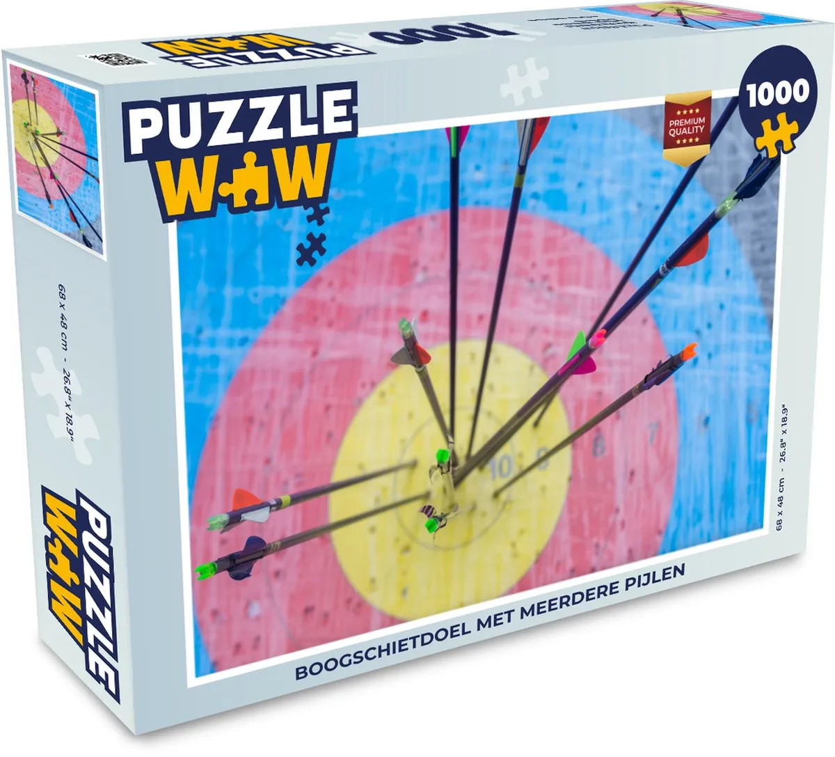 PuzzleWow Boogschietdoel Legpuzzel 1000 Stuks - Multicolor