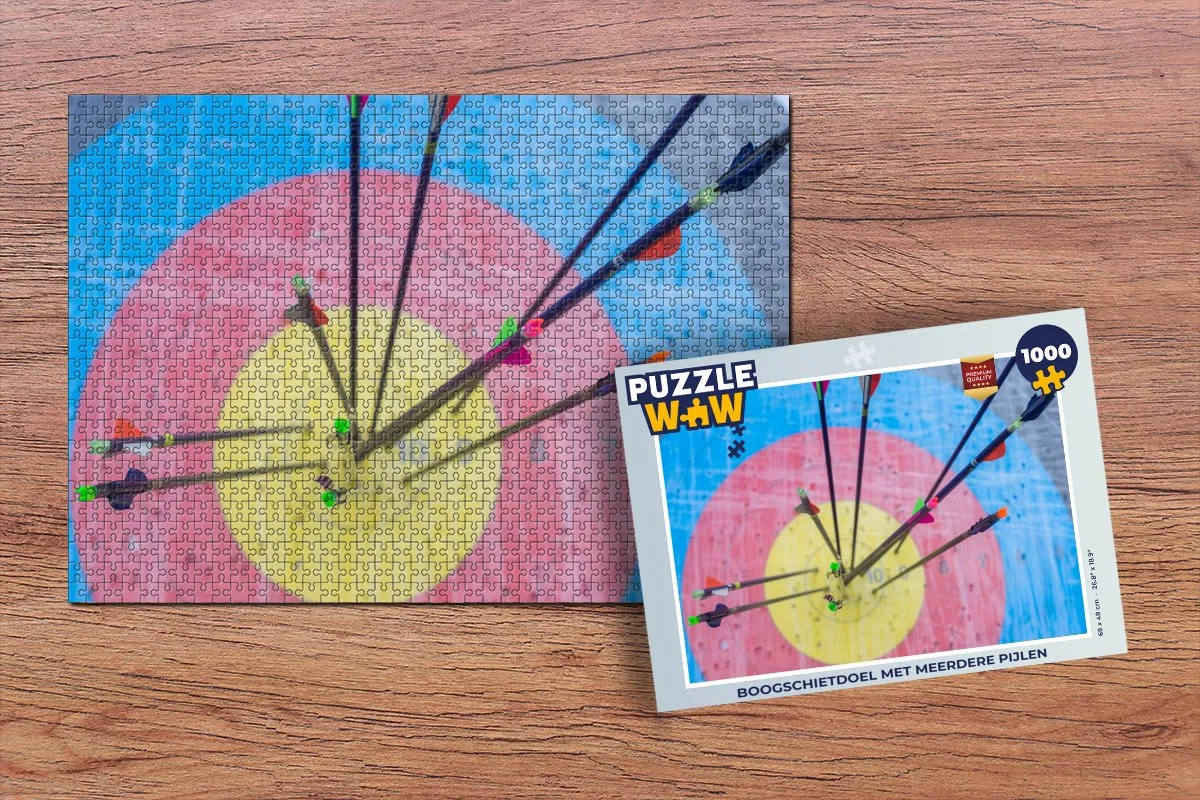 PuzzleWow Boogschietdoel Legpuzzel 1000 Stuks - Multicolor